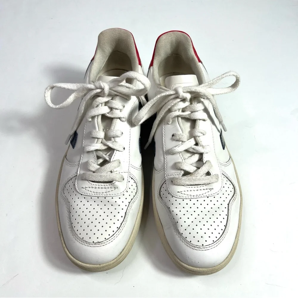 Veja V-10 Leather Sneakers Size 39 US 8 - Picture 3 of 14
